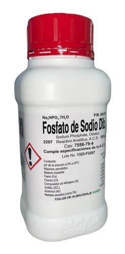 Fosfato De Sodio Dibásico R A De 500 G Fagalab Envío Gratis