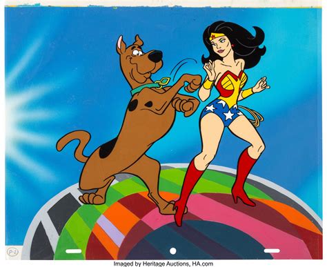 Scooby Doosuper Friends Scooby And Wonder Woman Publicity Cel And