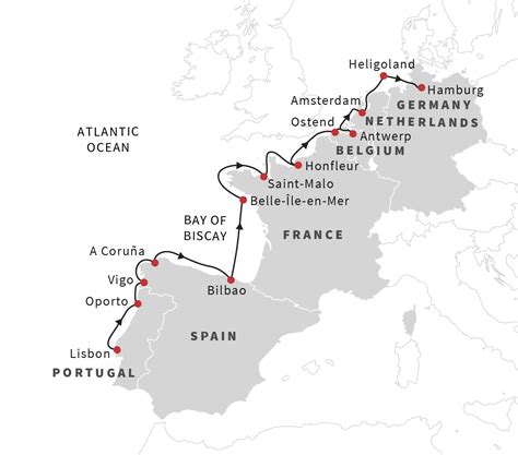 The train journey time between portugal and spain is around 27h 34m and covers a distance of around 747 km. Cruise the European Coast: From Lisbon to Hamburg - May ...