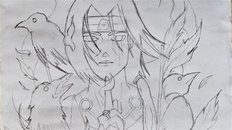 How To Draw Itachi Uchiha Step By Step Tutorial Youtube Long Hairstyles
