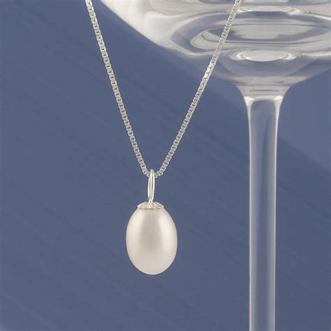 Freshwater Pearl Drop Necklace By Baronessa
