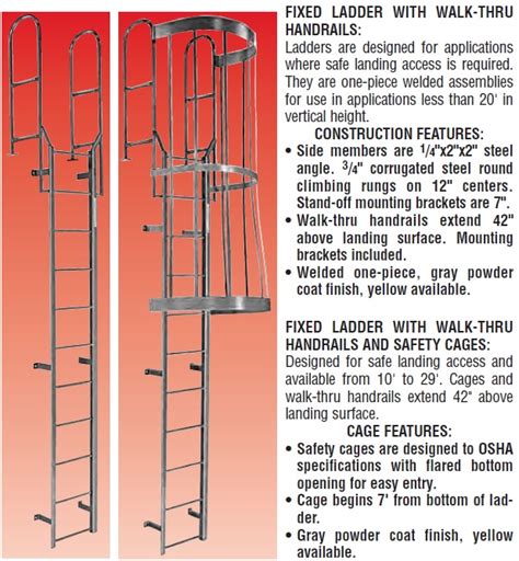 Fixed Roof Ladders Fixed Caged Ladders Fixed Ladders Us