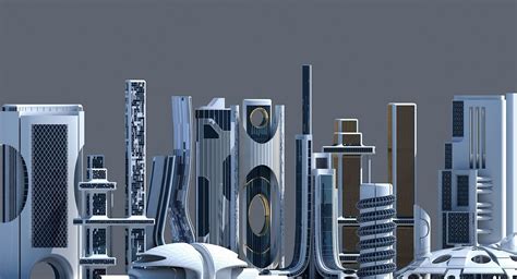 3d Futuristic Skyscraper Collection 401 3d Model Cgtrader