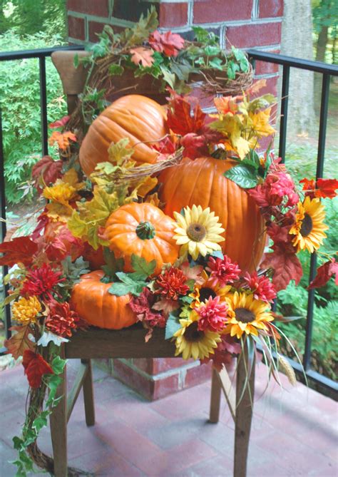 Pumpkin And Floral Display For Fall Decor Ideas Pinterest Fall
