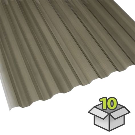 Suntuf 2 Ft X 6 Ft Corrugated Solar Grey Polycarbonate Plastic Roof