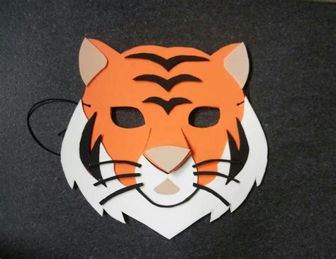 Tiger Maske basteln für Fasching tabel20 se