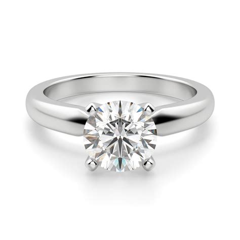 Tiffany Style Round Cut Solitaire Engagement Ring Diamond Nexus