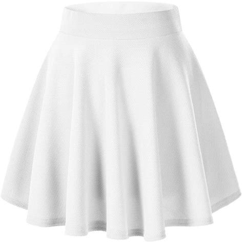 Womens Basic Solid Versatile Stretchy Flared Casual Mini Skater Skirt