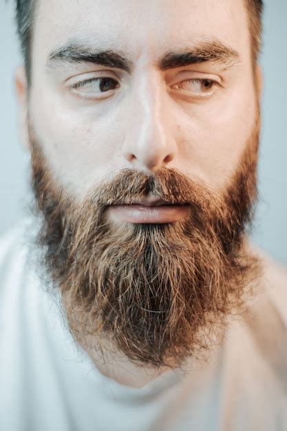 Premium Photo Portrait Of A Handsome Bearded Man Hipster Style