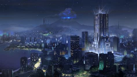 Seattle By Night Futuristic City Shadowrun City Art