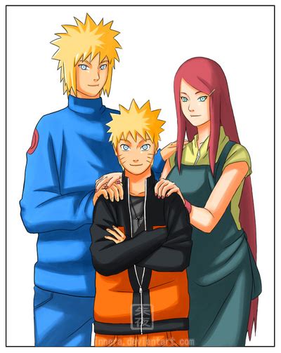 Naruto And His Mother With His Father Anime
