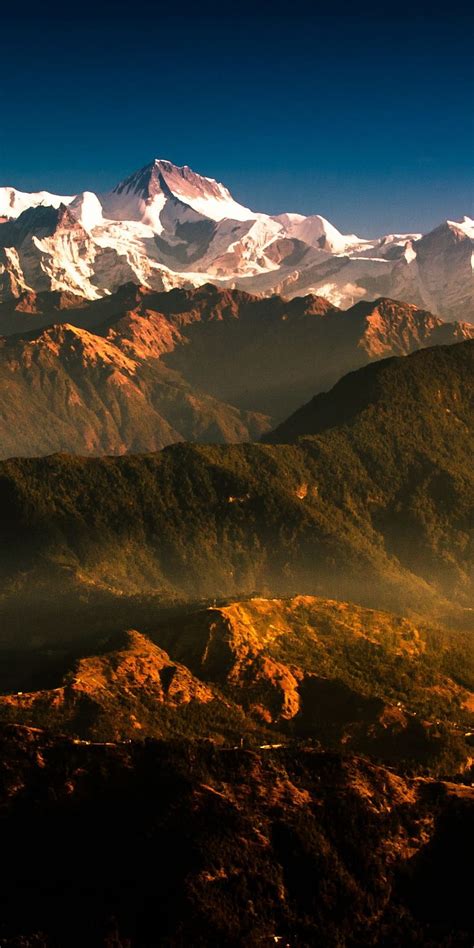 Mountain Nepal Himalaya Mountains Range Beautiful Nature