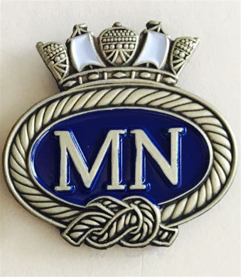 Merchant Navy Mn B Antique Bronze Lapel Badge British Army
