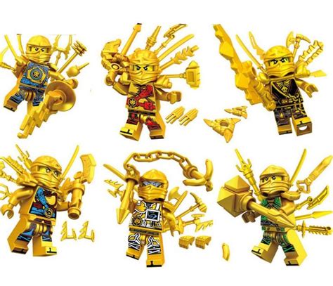 Gold Ninjago Kai Jay Zane Iloyd Minifigures Lego Phantom Ninjago