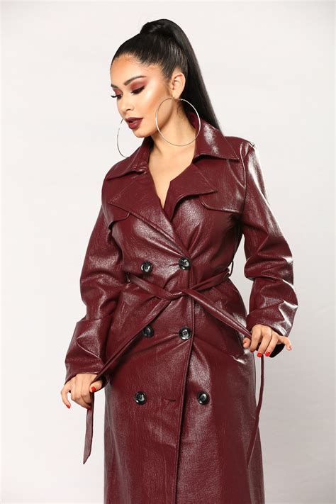 if looks could kill jacket burgundy long leather coat leather jackets women leather coat