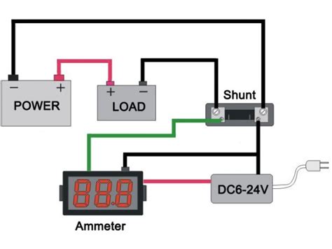 This wire should also be long enough to reach the voltmeter. Dc Ammeter Shunt Wiring Diagram