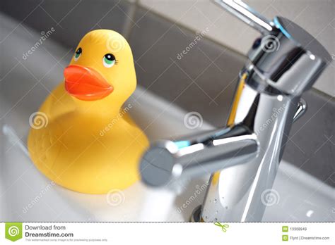 Rubber Duck In The Bath Stock Image Image Of Smiling 13308949