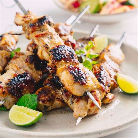 Thai Spiced Grilled Chicken Skewers Marions Kitchen Recipe In 2020