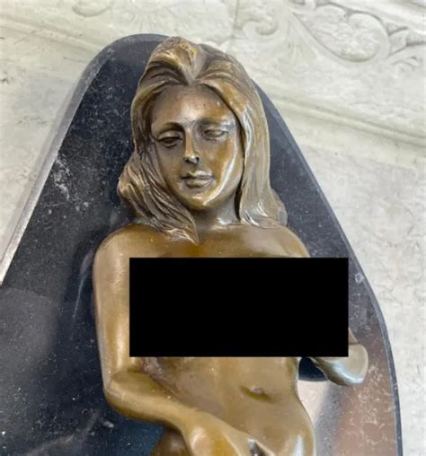 Naked Female Bronze Figurine Nude Statue Art Deco Sculpture Original Figure Eur Picclick Fr