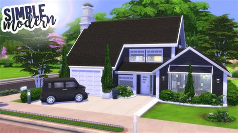 Simple Modern House The Sims 4 Speed Build Youtube