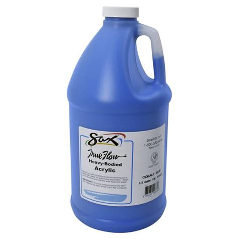 Sax 1572433 Cobalt Blue True Flow Half Gallon Acrylic Paint Walmart