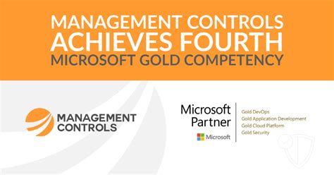 Management Controls Team Achieves Fourth Microsoft Gold Competency