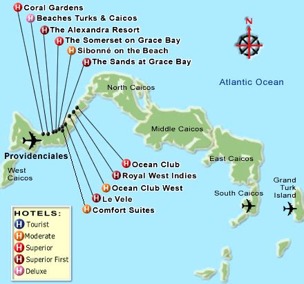 Map Of Turks And Caicos With Beaches Resort MAPS OF TURKS AND CAICOS