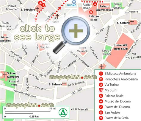 Milan Maps Top Tourist Attractions Free Printable City Street Map