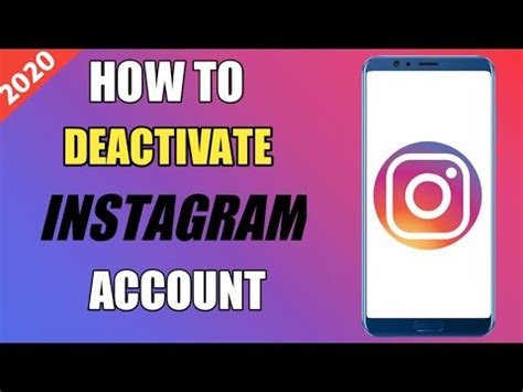 Choose this option if you will never want to reopen the same if you'd rather deactivate the account temporarily until you sign back in, select 'how do i to delete your instagram account on your phone or tablet, open instagram and tap the profile icon at. How To Deactivate Instagram Account 2020 || Deactivate ...