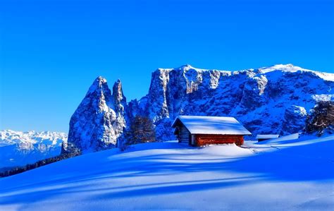 Brown Shed With Mountain Hd Wallpaper Wallpaper Flare