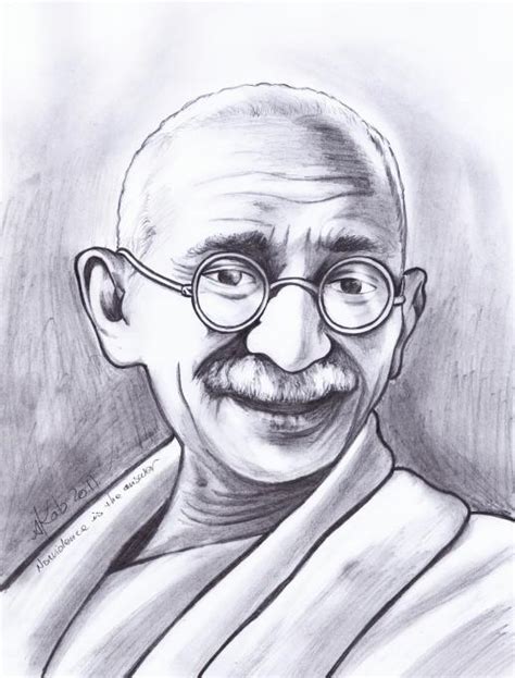 Gandhi jayanti drawing easy i how to draw mahatma gandhi. Nonviolence is the answer Mahatma Gandhi. People ...