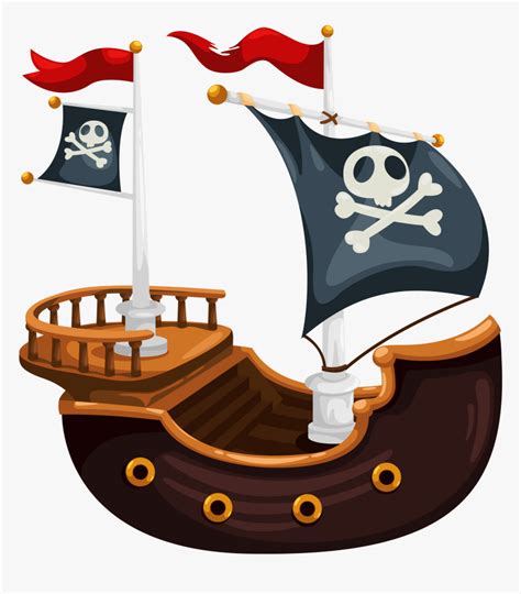 Transparent Pirate Ship Clipart Clipart Cartoon Pirate Ship HD Png