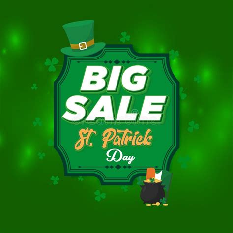 Sale Poster For St Patrick S Day Vector Stock Illustration
