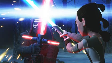 Rey Vs Kylo Ren Fight Scene Star Wars The Force Awakens Disney Infinity 3 0 1440p 60fps