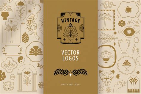 Vintage Vector Logos Background Graphics Creative Market
