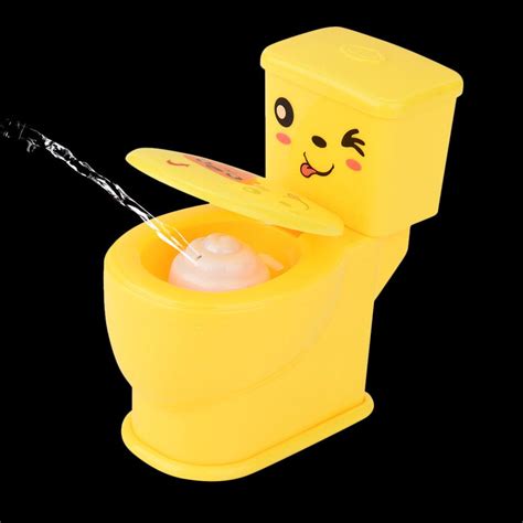 Buy Novelty Mini Funny Prank Squirt Spray Water Toilet Closestool Joke Gag Toy Desktop T At