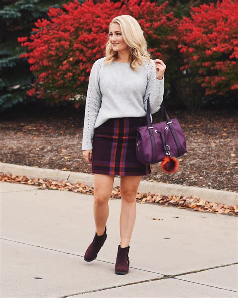 plaid skirt sweater glitz a beautiful life