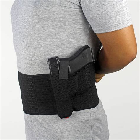 Elastic Breathable Concealed Carry Belly Band Holster With Dual Holster Carry Ebay