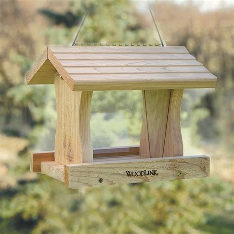 Woodlink Deluxe Cedar Hopper Bird Feeder At