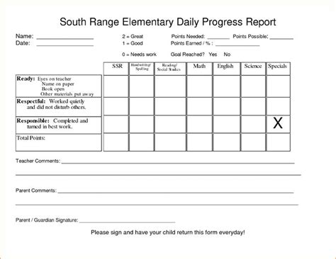 Report Template For Students 5 Templates Example Progress Report
