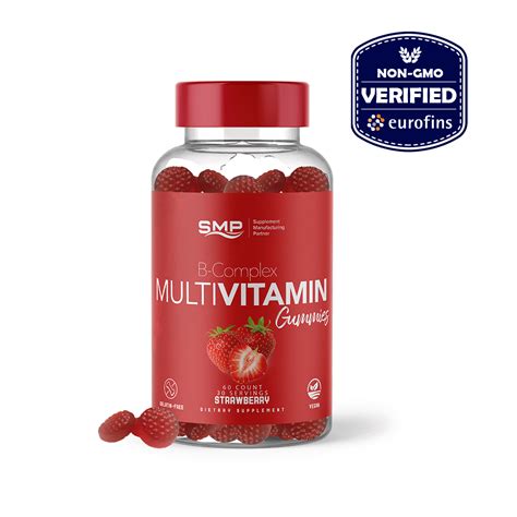 Private Label B Complex Multivitamin Gummies Vitamin C Natural