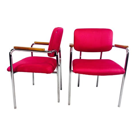 Get set for pink desk chair at argos. Midcentury Mod Pink Office Chairs - a Pair | Chairish