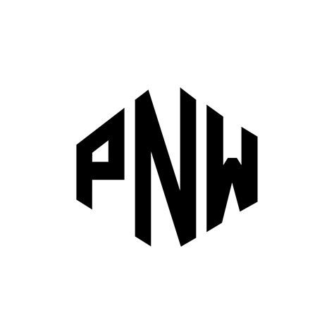 Pnw Letter Logo Design With Polygon Shape Pnw Polygon And Cube Shape