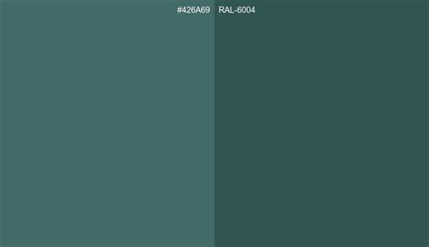 HEX 426A69 To RAL Code RAL 6004 Conversion Chart RAL Classic