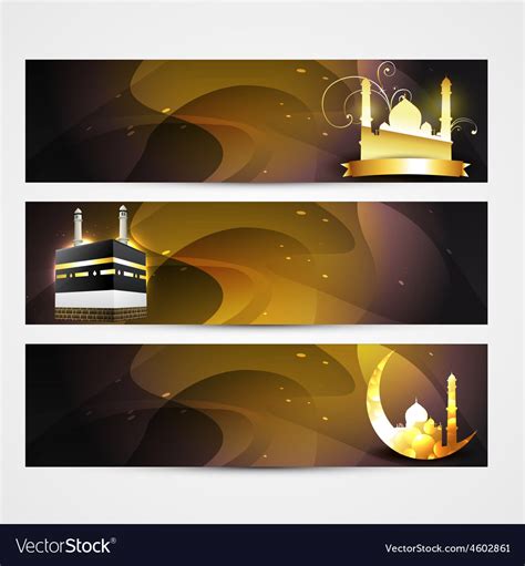 Stylish Set Of Ramadan Banners Royalty Free Vector Image