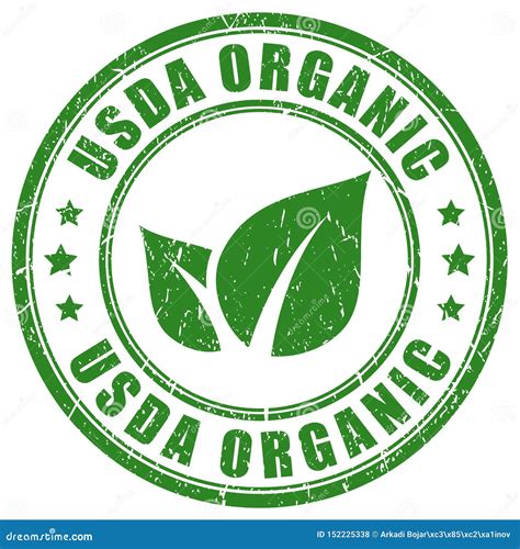 Usda Organic Green Stamp Stock Vector Illustration Of Emblem 152225338