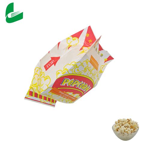 Kraft Greaseproof Paper Microwavable Popcorn Paper Bag