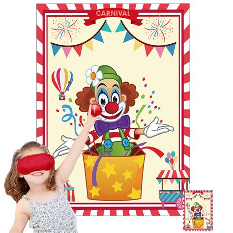 Buy Pin The Nose On The Clown Funnlot Carnival Games Carnival Party