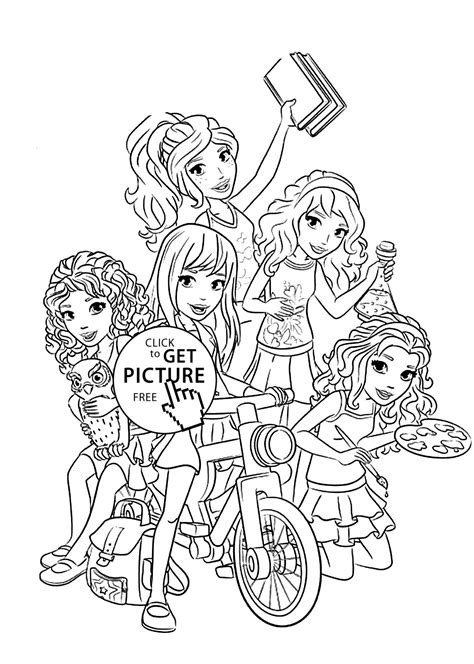 Ole kirk kristiansen founded the lego group in 1932. Lego Friends all coloring page for kids, printable free ...