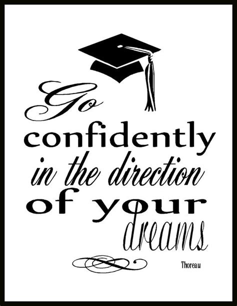 Go Confidently In The Direction Of Your Dreams Graduation Card Sayings